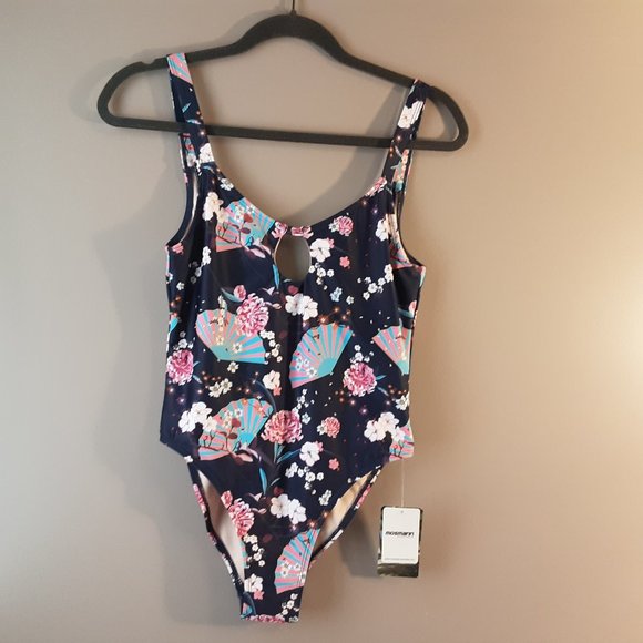 New Mosmann Navy Floral One Piece Bathing Suit | NWT S, M, L - Picture 6 of 16